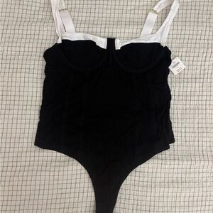 Anthropologie Black and White Bodysuit